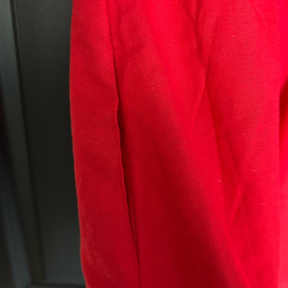 NWT Red linen blend square neck Sleeveless Dress XL - Picture 8 of 10